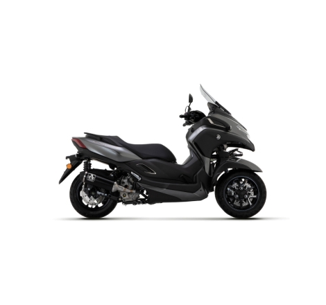 Raccordo + Terminale Urban Alluminio Dark Con Fondello Inox Nero Yamaha X-Max300 / Tricity 300 '21