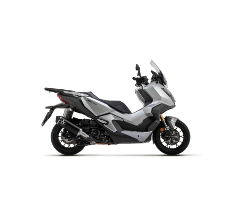 Raccordo + Terminale Urban Alluminio Dark Con Fondello Inox Nero Honda Adv 350 '22
