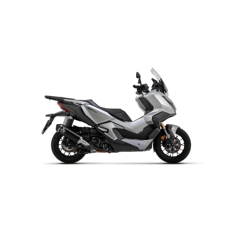 Raccordo + Terminale Urban Alluminio Dark Con Fondello Inox Nero Honda Adv 350 '22