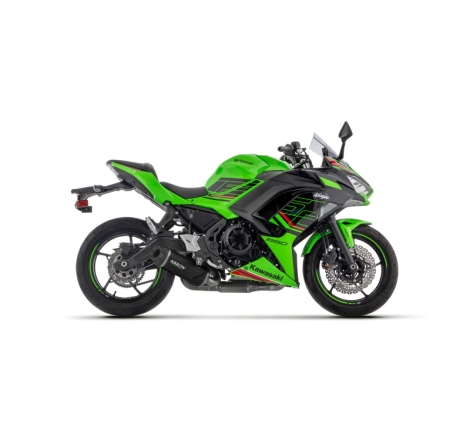 Kit Completo Racing Collettori Inox + Marmitta Alluminio Dark Fond.Carby Kawasaki Ninja 650/Z650 '23/24 E5+
