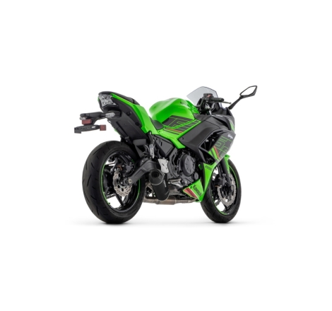 Kit Completo Racing Collettori Inox + Marmitta Alluminio Dark Fond.Carby Kawasaki Ninja 650/Z650 '23/24 E5+