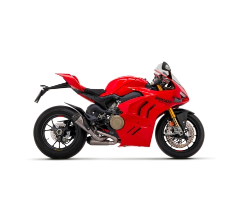 Marmitte Racing Works Titanio Con Fond. Carby Dx+Sx E Raccordi 1:1 Titanio Ducati Panigale V4 '18/22 Ric.Orig.