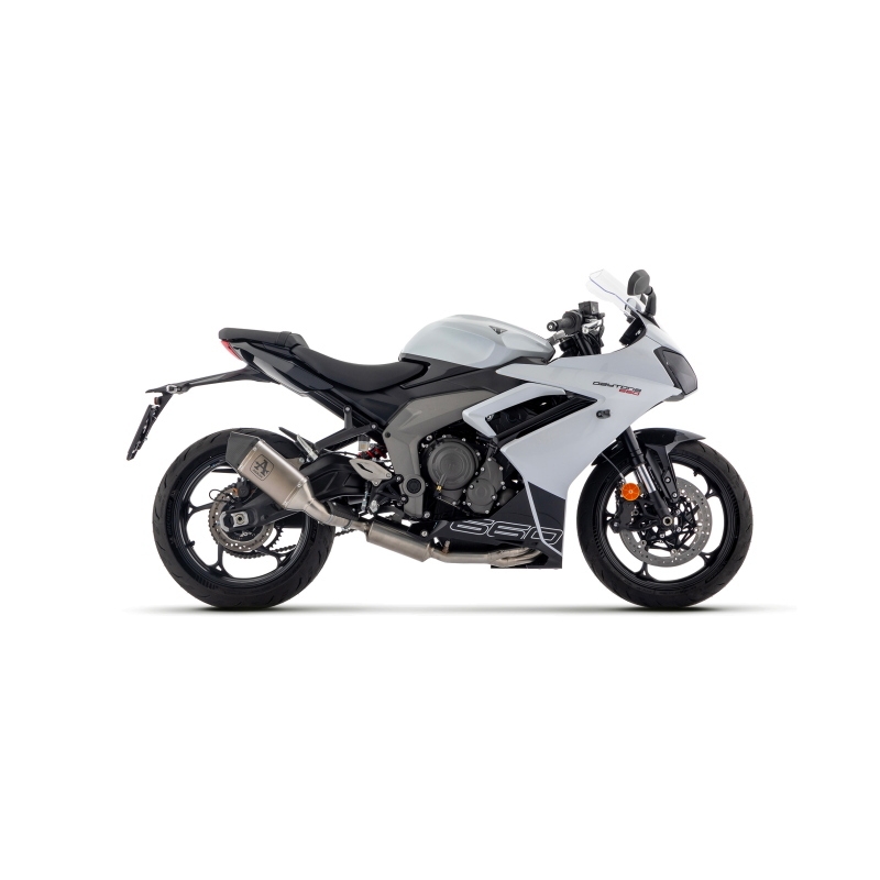 Kit Completo Catalitico Omologato Collettori Inox + Marmitta Veloce Titanio Triumph Daytona 660 '24 Con Fond.Carby