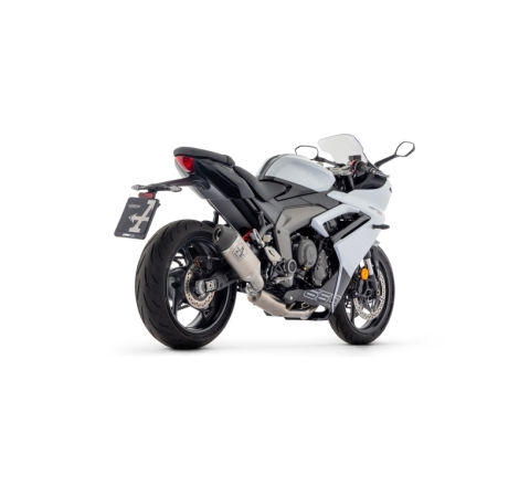 Kit Completo Catalitico Omologato Collettori Inox + Marmitta Veloce Titanio Triumph Daytona 660 '24 Con Fond.Carby