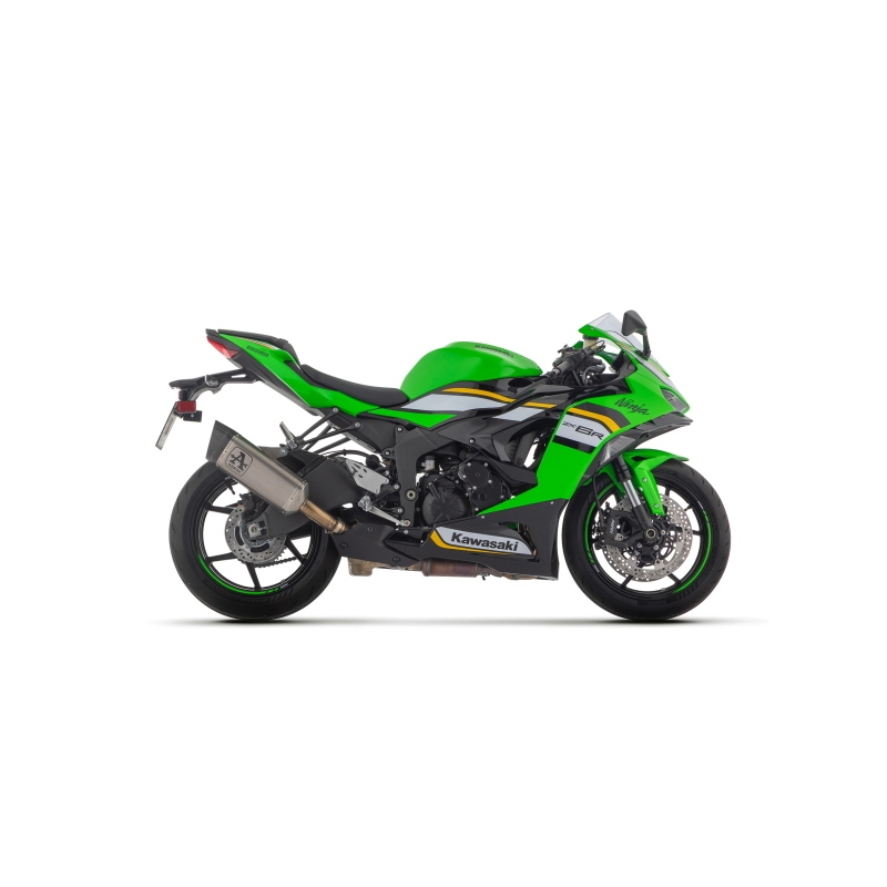 Silenziatore Omologato Pista Titanio Con Raccordo Saldato Per Kawasaki Zx-6R 636 '24/'25