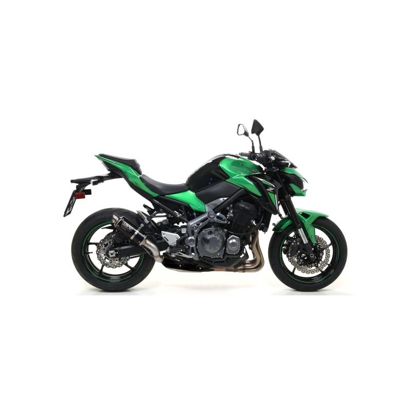 Marmitta Inox Dark Gp2 + Raccordo Inox Kawasaki Z900 '17 Ric.Originale + Ric. Arrow Omologata