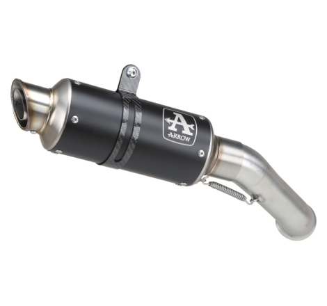 Marmitta Gp2 Nichrom Dark + Racc.Inox Ktm Duke 125 '17 Per Collettore Originale Omologata