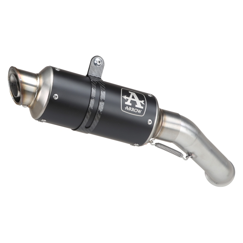 Marmitta Gp2 Nichrom Dark + Racc.Inox Ktm Duke 125 '17 Per Collettore Originale Omologata