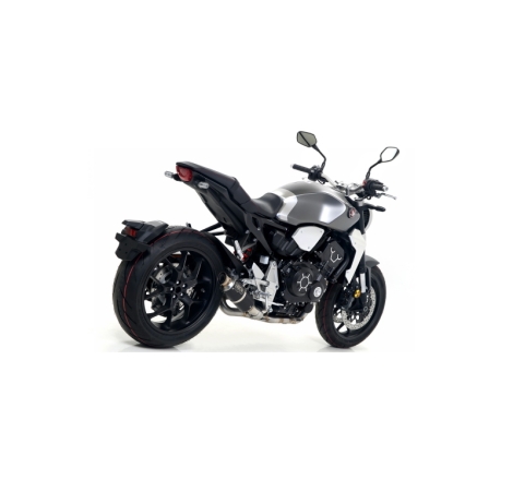 Marmitta Omologata Gp2 Nichrom Dark Raccordo Saldato Honda Cb 1000R '18 Ric.Originale + Ric.Arrow