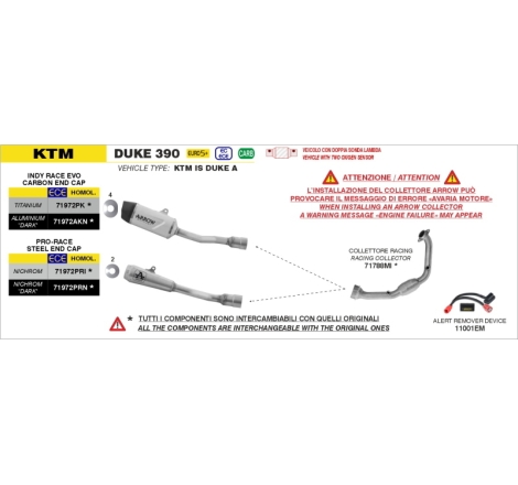 Collettore Per Ktm Duke 390 '24