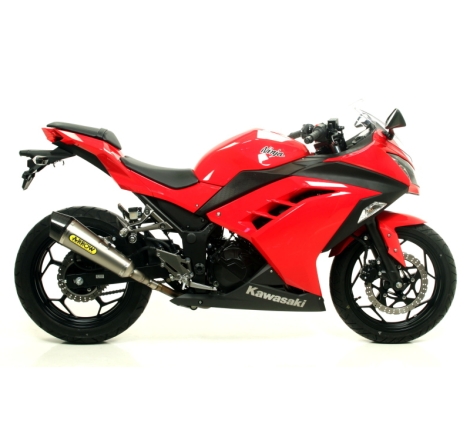 Marmitta Inox X-Kone Kawasaki Ninja 250/300'13 Con Fond.Carby Omologata