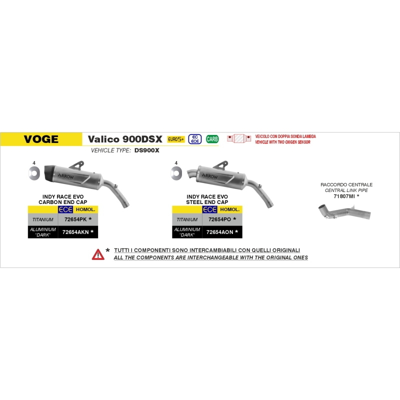 Raccordo In Acciaio Inox Per Voge Ds 900X E5+ '25