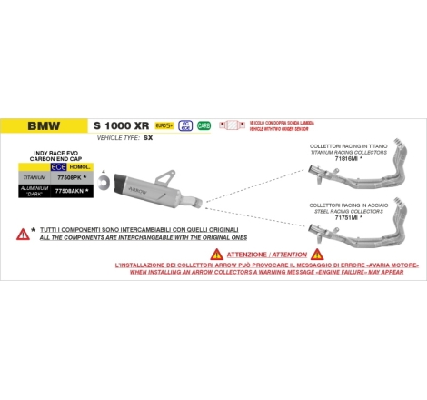 Collettori In Titanio Per Bmw S1000Xr E5+ 2025