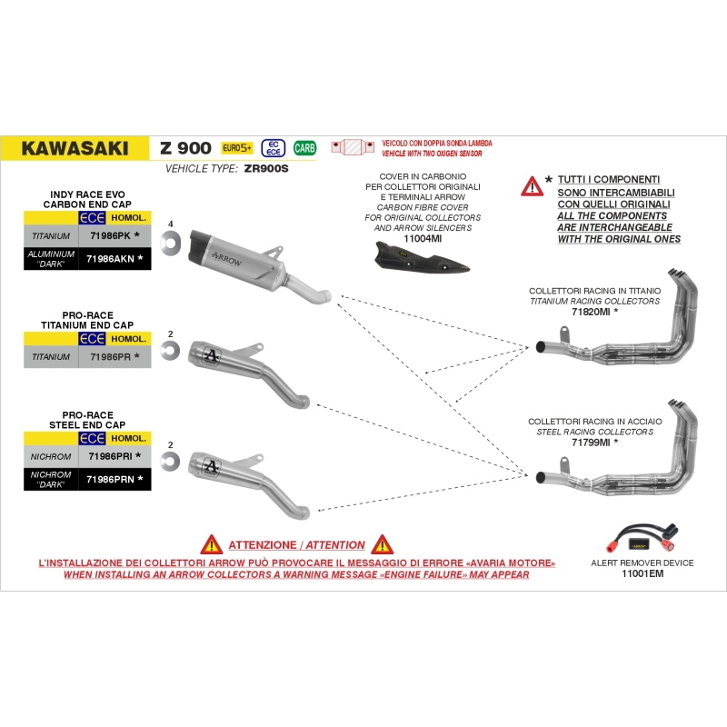 Collettori Racing Dekat Titanio Per Kawasaki Z900 2025