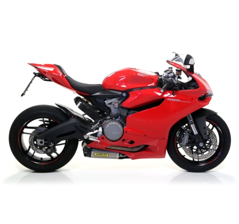 Marmitte Titanio Works Con Fond.Carby Dx+Sx Omologate + Raccordo 1:1 Ducati Panigale 899/1199/1199 S/1199 R'13/15