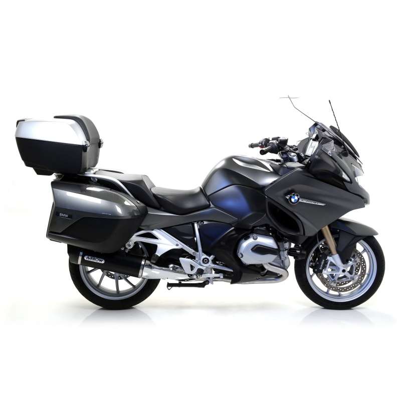 Marmitta Alluminio Maxi Race-Tech Dark Con Fond.Carby Bmw R1200Rt '15 Ric. Originale+Ric.Arrow Omologata