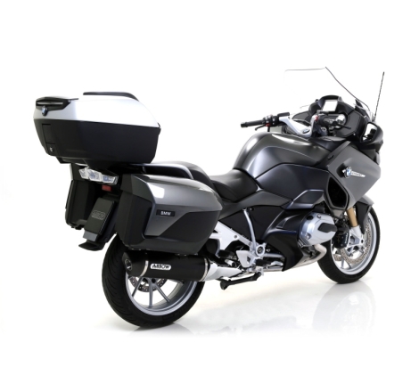 Marmitta Alluminio Maxi Race-Tech Dark Con Fond.Carby Bmw R1200Rt '15 Ric. Originale+Ric.Arrow Omologata