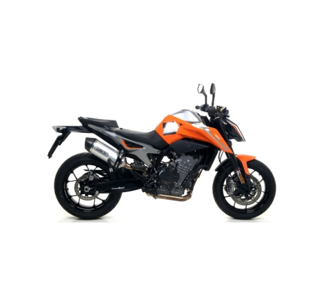 Marmitta Omologata Race-Tech Alluminio Raccordo Saldato Ktm Duke 790 '18 Con Fond.Carby Ric.Or.+Ric.Arrow