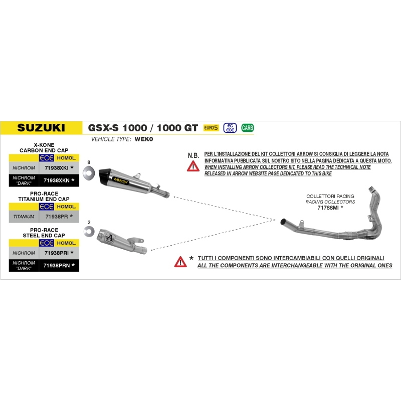 Silenziatore X-Kone Per Suzuki Gsx-S 1000 '21/24 - Gsx-S 1000Gt '21/24 - Gsx-S 1000Gx '24