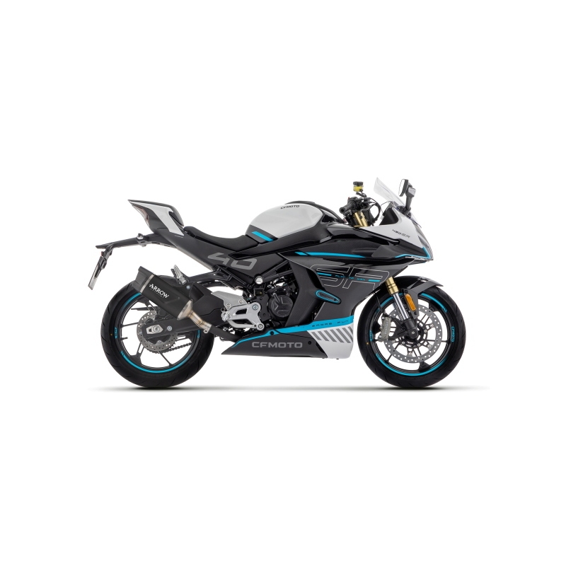 Marmitta Omologata Indy Race Evo Alluminio Dark Cf Moto 450Nx/Sr '23 Con Fond.Carby Ric.Originale+Ric.Arrow
