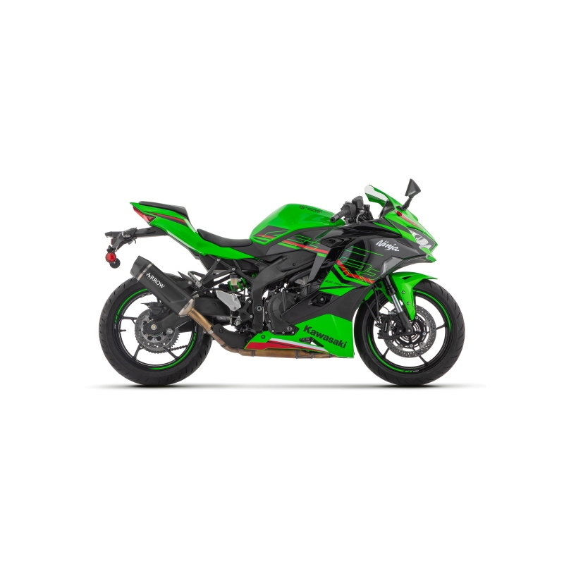 Marmitta Omologata Indy Race Evo Alluminio Dark Kawasaki Zx-4R '24 Ric.Originale + Ric.Arrow