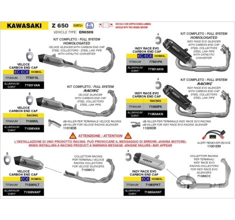 Silenziatore Indy Race Evo In Titanio Per Kawasaki Ninja 650 - Z650 '24/25 Euro 5+