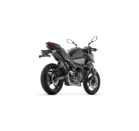 Marmitta Omologata Indy-Race Evo Alluminio "Dark" Racc.Sald. Con Fond. Carby Kawasaki Z500/Ninja 500 E5+'24 Ric. Originale + Ric