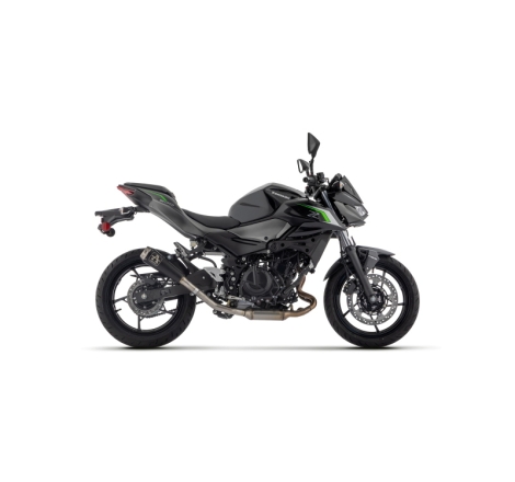Marmitta Omologata Pro-Race "Dark" Racc.Sald. Kawasaki Z500/Ninja 500 E5+'24 Ric. Originale + Ric. Arrow