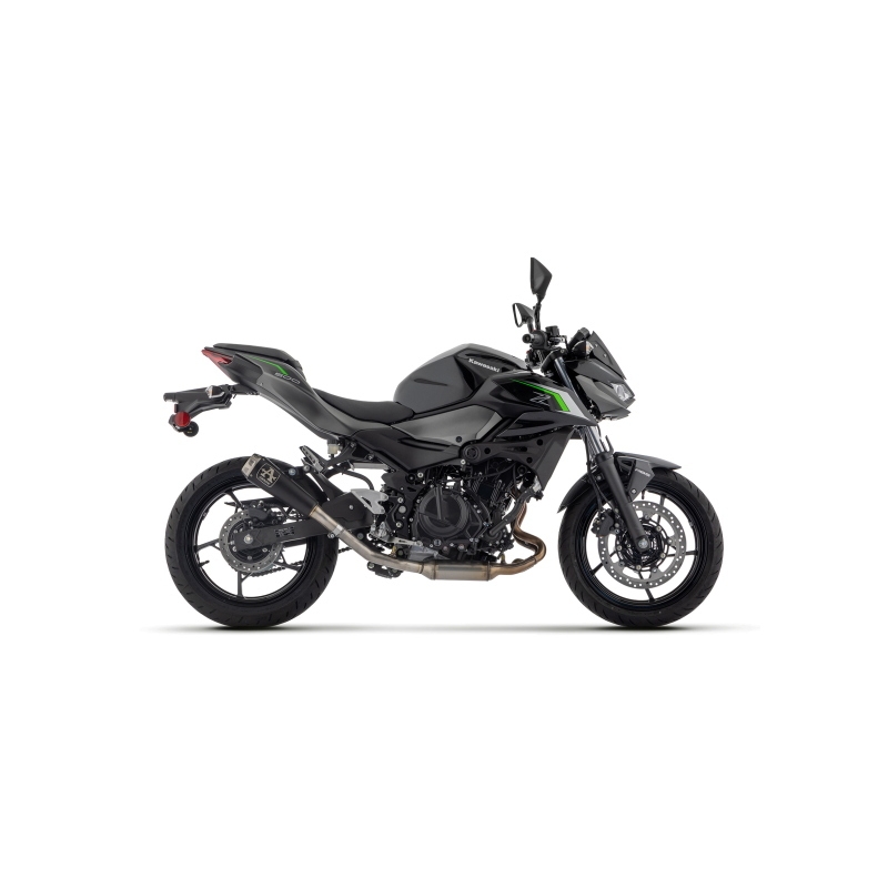 Marmitta Omologata Pro-Race "Dark" Racc.Sald. Kawasaki Z500/Ninja 500 E5+'24 Ric. Originale + Ric. Arrow