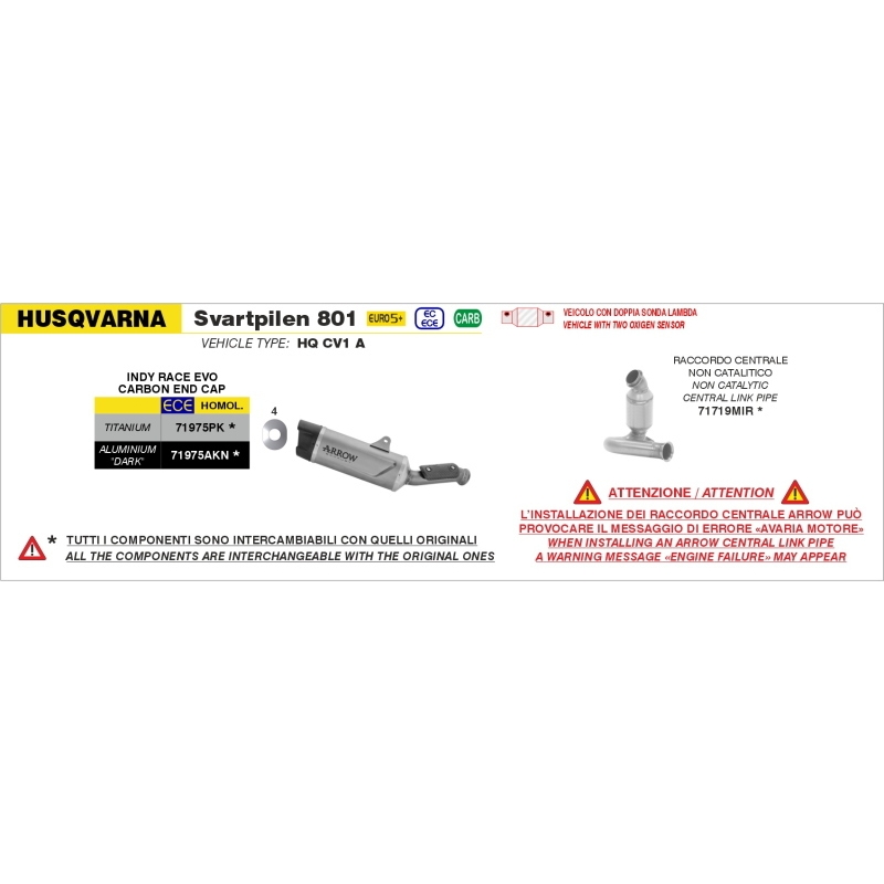 Silenziatore Indy Race Evo Per Husqvarna Svartpilen 801 '24