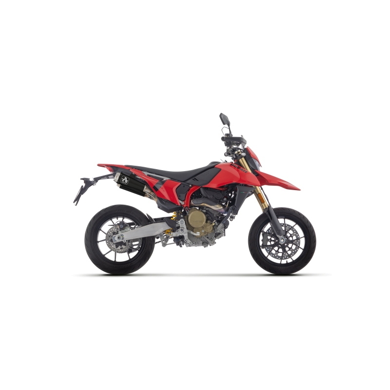 Silenziatori Omologati Pro-Race Nichrom Dark Con Raccordi Saldati (Dx+Sx) Per Ducati Hypermotard 698 Mono / Rve E5+ 2024