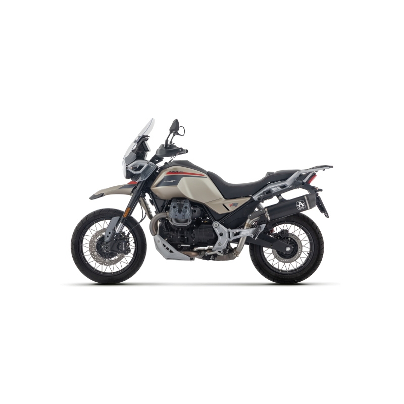 Silenziatore Indy Race In Alluminio "Dark" Per Motoguzzi V85 Tt 2024 / E5+ 2025