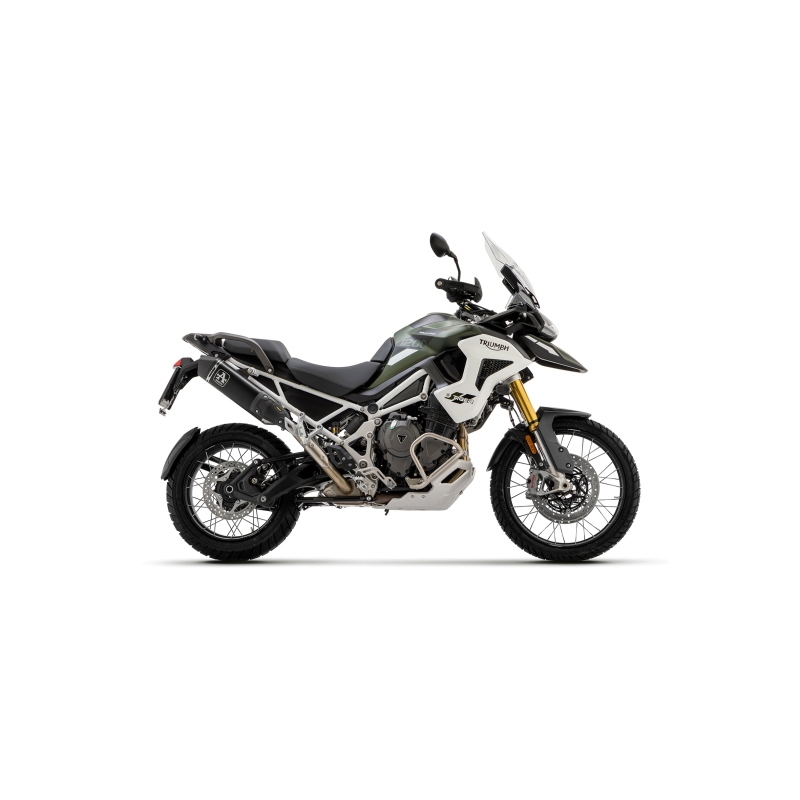 Marmitta Racing Veloce Alluminio Dark Triumph Tiger 1200 '22 Con Fond.Carby Ric.Originale