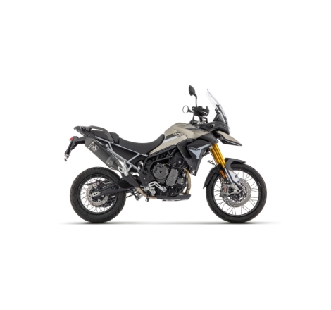 Marmitta Racing Veloce Alluminio Dark Triumph Tiger 900 '20/23 Con Fond.Carby Ric.Originale
