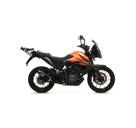 Marmitta Omologata Indy Race Alluminio Dark Raccordo Saldato Ktm 390 Adventure '20 Con Fond.Carby Ric.Originale