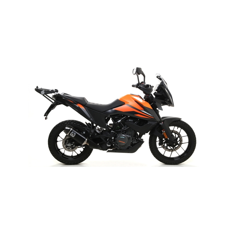 Marmitta Omologata Indy Race Alluminio Dark Raccordo Saldato Ktm 390 Adventure '20 Con Fond.Carby Ric.Originale