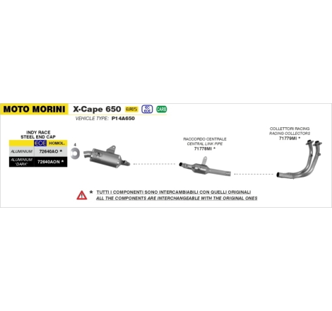 Silenziatore Indy Race In Alluminio Per Moto Morini X-Cape 650 '22/25