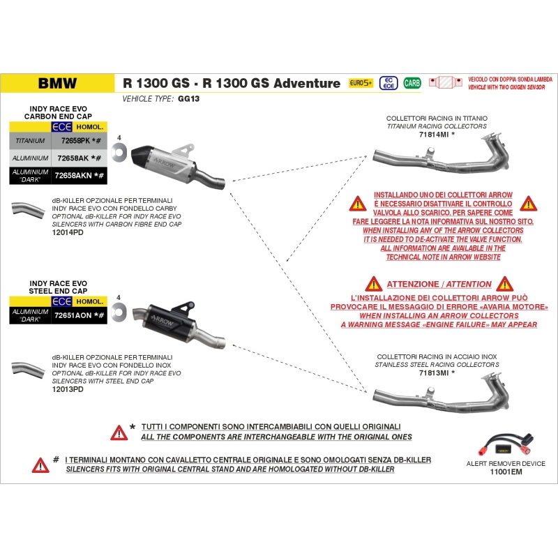 Silenziatore Indy Race Evo Alluminio Dark Per Bmw R1300Gs Adventure 2025