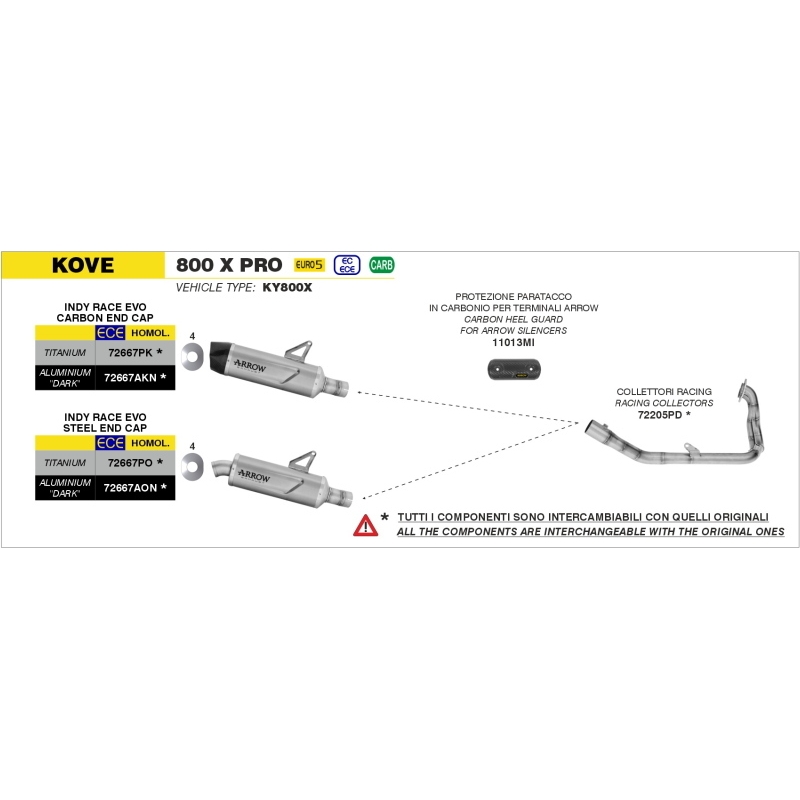 Silenziatore Indy Race Evo In Titanio Per Kove 800X Pro / 800 Rally E5+ 2025