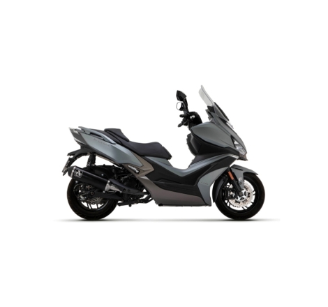 Kit Raccordo + Terminale Urban Alluminiodark Con Fondello Inox Nero Kymco Xciting 400S '21