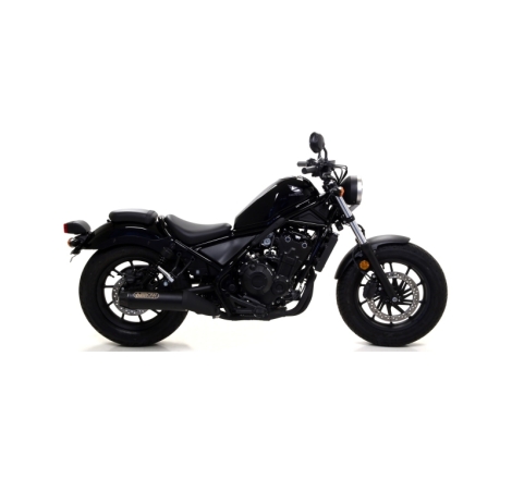 Marmitta Omologata Rebel Nichrom Dark Honda Cmx500 Rebel '17/20 Con Fond.Carbyric.Orig.+Ric.Arrow