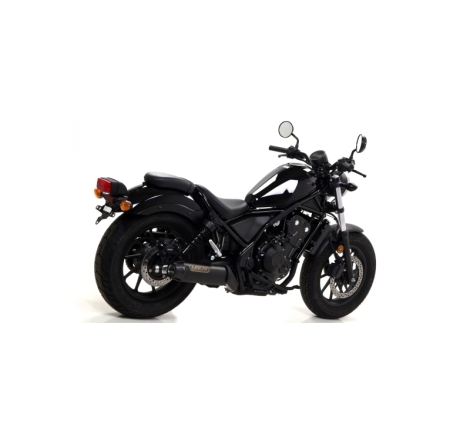 Marmitta Omologata Rebel Nichrom Dark Honda Cmx500 Rebel '17/20 Con Fond.Carbyric.Orig.+Ric.Arrow