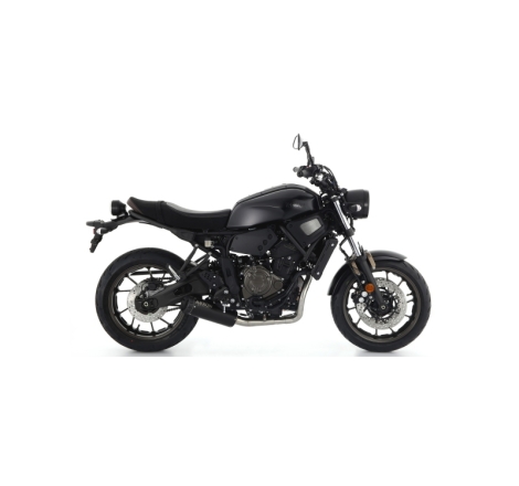 Marmitta Omologata Rebel Nichrom Dark Yamaha Xsr 700 '21 Con Fondello In Alluminio Nero Per Collettori Arrow