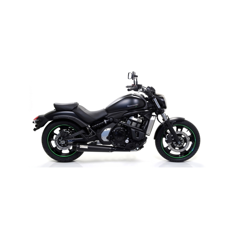 Kit Collettori + Marmitta Rebel Nichrom Dark Kawasaki Vulcan S 650 '20/22 Con Fond.Carby