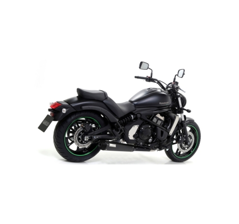 Kit Collettori + Marmitta Rebel Nichrom Dark Kawasaki Vulcan S 650 '20/22 Con Fond.Carby