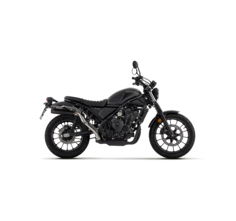 Marmitta Omologata Rebel Nichrom Dark Honda Cl 500 '23 Con Fond.Alluminio Neroric.Orig.+Ric.Arrow