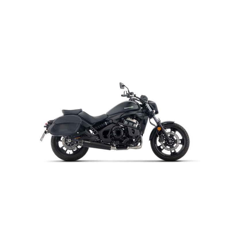 Kit Collettori Inox + Marmitta Rebel Nichrom Dark Per Kawasaki Vulcan 650S E5+ '24/25