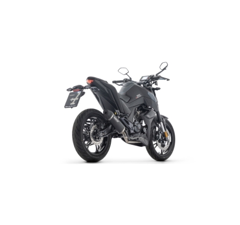 Silenziatore Icon In Alluminio "Dark" + Raccordo In Inox Per Zontes Zt125-U E5+ 2025