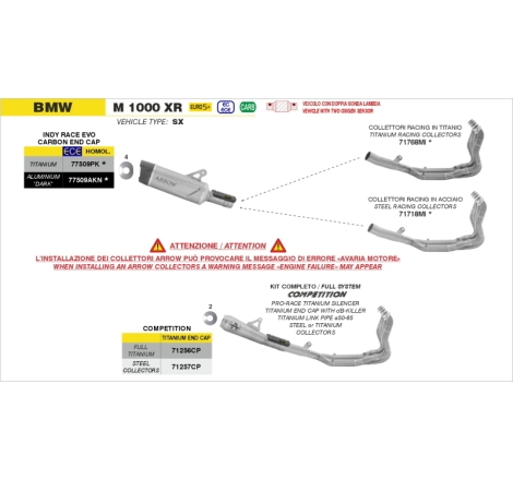 Silenziatore Ndy-Race Evo In Titanio Per Bmw M1000Xr E5+ 2025