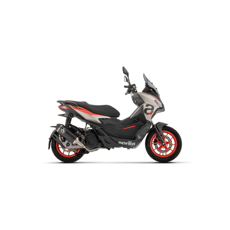 Kit Completo Con Silenziatore Urban In Alluminio "Dark" Per Aprilia Sr125 Gt / Sr 125 Gt Replica E5+ '25/'26